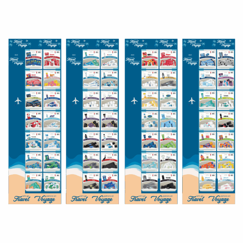 Let's Go Travel Prepack Display 4-Sided Floor Shipper - Image 2